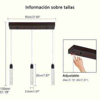Foto 3 | Foto 3 | ''lampara Colgante De Techo Decorativa Led Negra ''