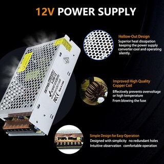 Foto 5 | Foto 5 | Convertidor De Fuente De Alimentación Ac A Dc 12v 16a 200w Para Coche Led - Venta Internacional.