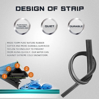 Foto 5 | Foto 5 | Limpiaparabrisas Autoboo De 26 Cm + 16 Cm Con 14 Cm En La Parte Trasera Paquete De 3 - Venta Internacional.