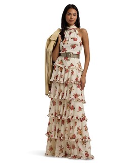 Foto 1 | Foto 1 | Vestido Lauren Ralph Lauren Con Estampado Floral Arrugado Georgette Cream 4 - Venta Internacional.