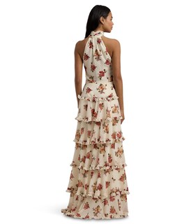 Foto 2 | Foto 2 | Vestido Lauren Ralph Lauren Con Estampado Floral Arrugado Georgette Cream 4 - Venta Internacional.