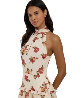 Foto 3 | Foto 3 | Vestido Lauren Ralph Lauren Con Estampado Floral Arrugado Georgette Cream 4 - Venta Internacional.