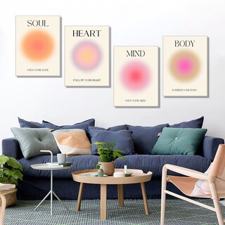 Foto 2 | Foto 2 | Set De Pósters Ncyel Angel Halo Aesthetics Colorful Aura 30 X 40 Cm - Venta Internacional.