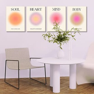 Foto 4 | Foto 4 | Set De Pósters Ncyel Angel Halo Aesthetics Colorful Aura 30 X 40 Cm - Venta Internacional.