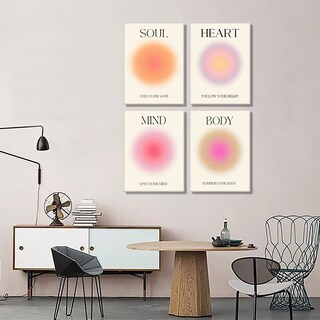 Foto 5 | Foto 5 | Set De Pósters Ncyel Angel Halo Aesthetics Colorful Aura 30 X 40 Cm - Venta Internacional.