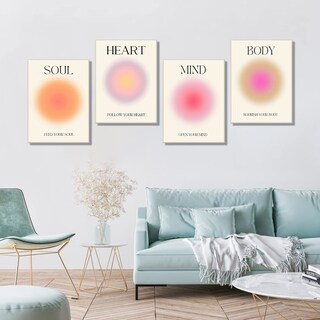 Foto 7 | Foto 7 | Set De Pósters Ncyel Angel Halo Aesthetics Colorful Aura 30 X 40 Cm - Venta Internacional.