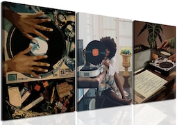 Set De Arte De Pared Yfvrpt Black Woman Fashion Africano-american X3 - Venta Internacional.