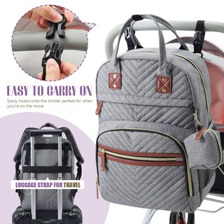 Foto 5 | Foto 5 | Mochila Para Pañales Tuwubi Baby Essentials Impermeable Gris - Venta Internacional.