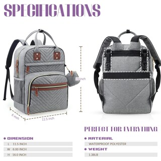 Foto 6 | Foto 6 | Mochila Para Pañales Tuwubi Baby Essentials Impermeable Gris - Venta Internacional.