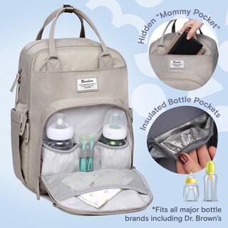 Foto 3 | Foto 3 | Mochila Para Pañales Ruvalino Multifunción Impermeable Arcilla - Venta Internacional.