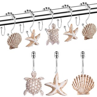 Foto 2 | Foto 2 | Ganchos Para Cortinas De Ducha Gifzaa Diseño De Conchas Marinas (12 Unidades) - Venta Internacional.