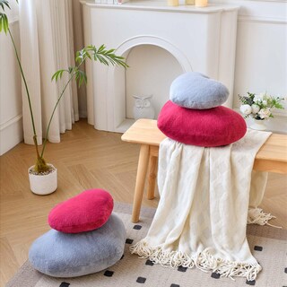 Foto 3 | Foto 3 | Cojín Xvtru Con Forma De Corazón Piel Sintética De Conejo Color Gris Suave 50 X 40 Cm - Venta Internacional.