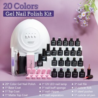 Foto 4 | Foto 4 | Kit De Esmaltes De Uñas En Gel Jodsone 20 Colores Con Luz Uv Y Herramientas 5 Ml - Venta Internacional.