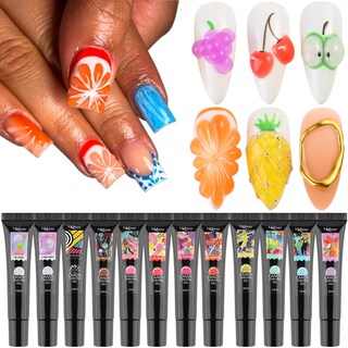 Foto 1 | Foto 1 | Kit De Gel Escultor Fcozpjk 3d Para Decoración De Uñas Con 12 Colores 8 Ml - Venta Internacional.