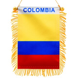 Foto 1 | Foto 1 | Bandera Colgante Anley Colombia 10 X 15 Cm Con Flecos De Doble Cara - Venta Internacional.