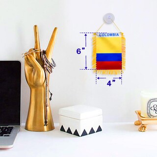 Foto 6 | Foto 6 | Bandera Colgante Anley Colombia 10 X 15 Cm Con Flecos De Doble Cara - Venta Internacional.