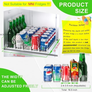Foto 2 | Foto 2 | Organizador De Bebidas Kuukikv Mejorado Para Nevera  25 Latas  Color Blanco - Venta Internacional.