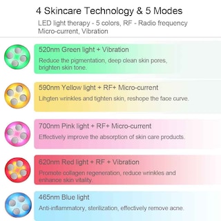 Foto 3 | Foto 3 | Dispositivo De Reducción De Arrugas Mismon 5 En 1 Masajeador Facial Led - Venta Internacional.