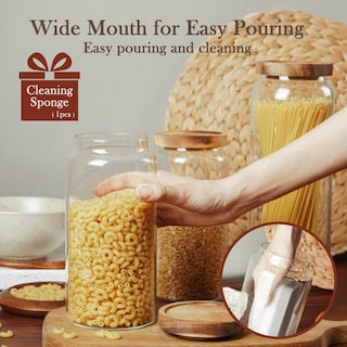 Foto 6 | Foto 6 | Recipiente De Vidrio Labina  Frasco Hermético Para Alimentos De 2400 Ml  Paquete De 2 - Venta Internacional.