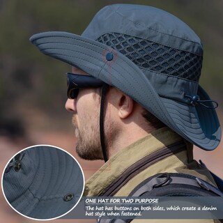 Foto 4 | Foto 4 | Sombrero De Sol Sireck Upf50+ De Ala Ancha Para Hombre Y Mujer Color Azul Marino - Venta Internacional.