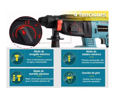 Foto 3 | Foto 3 | Taladro Inalámbrico Rotomartillo 2000 W