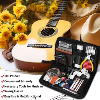 Foto 7 | Foto 7 | Kit De Herramientas Para Guitarra Timdam  106 Piezas Con Púas Para Cuerdas De Cejilla Y Más - Venta Internacional.