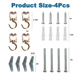 Foto 6 | Foto 6 | Ganchos De Techo Onikk Para Colgar Plantas  4 Unidades  Dorados  15 Kg - Venta Internacional.