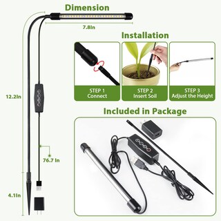 Foto 7 | Foto 7 | Grow Light Juhefa 6000 K Full Spectrum Para Plantas De Interior Paquete De 2 - Venta Internacional.