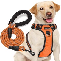 Arnés Para Perros Tobedri  Ajustable  Reflectante  Sin Tirones  Naranja M - Venta Internacional.
