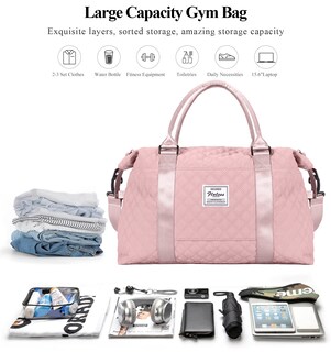 Foto 3 | Foto 3 | Bolsa De Viaje Hyc00 Para Mujer Rosa Capacidad De 30 Litros - Venta Internacional.
