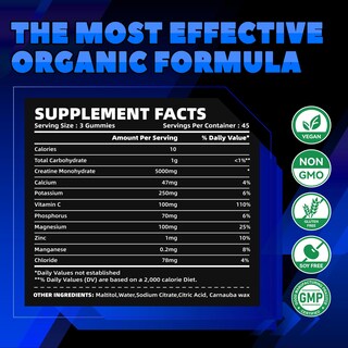 Foto 3 | Foto 3 | Gomitas De Monohidrato De Creatina Supplement Glucobio 135 Unidades - Venta Internacional.