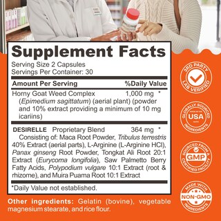 Foto 2 | Foto 2 | Potenciador De La Libido Enyvia Desirelle Para Mujeres Con Tribulus Terrestris - Venta Internacional.