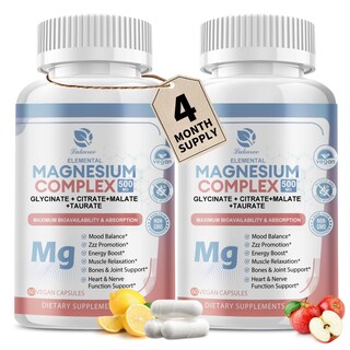 Foto 1 | Foto 1 | Suplemento Lukaree Magnesium Complex 500 Mg 120 Cápsulas Veganas - Venta Internacional.