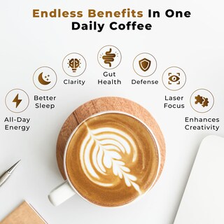 Foto 6 | Foto 6 | Suplemento En Polvo  Café Con Hongos Orgánicos Y Vitaminas  30 Porciones - Venta Internacional.