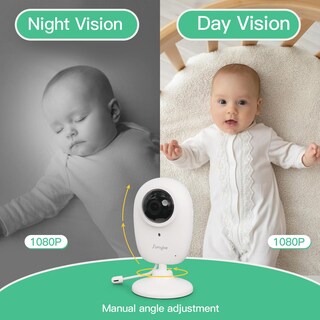Foto 5 | Foto 5 | Monitor De Vídeo Para Bebés Simyke 1080p Smart Wifi Con Detección De Llantos - Venta Internacional.