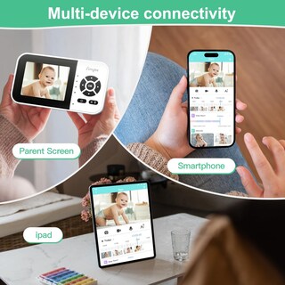 Foto 6 | Foto 6 | Monitor De Vídeo Para Bebés Simyke 1080p Smart Wifi Con Detección De Llantos - Venta Internacional.
