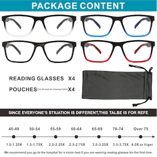Foto 6 | Foto 6 | Gafas De Lectura Acavefox  Paquete De 4 Unidades  1.75 Pulgadas  Para Hombre  Con Bloqueo De Luz Azul - Venta Internacional.