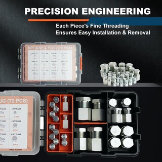 Foto 5 | Foto 5 | Kit De Tapones Y Tapones Para Mangueras Hidráulicas Legines Con 72 Piezas Npt - Venta Internacional.