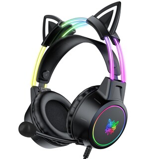 Foto 1 | Foto 1 | Auriculares Para Juegos Onitoon Ligeros Con Orejas De Gato Desmontables Rgb - Venta Internacional.