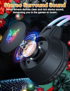 Foto 3 | Foto 3 | Auriculares Para Juegos Onitoon Ligeros Con Orejas De Gato Desmontables Rgb - Venta Internacional.