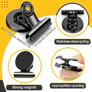 Foto 3 | Foto 3 | Pinzas Magnéticas Wudime 90 Unidades Para Nevera Y Pizarra Blanca Color Negro - Venta Internacional.