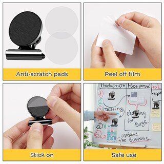 Foto 4 | Foto 4 | Pinzas Magnéticas Wudime 90 Unidades Para Nevera Y Pizarra Blanca Color Negro - Venta Internacional.