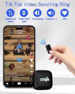 Foto 2 | Foto 2 | Anillo De Control Remoto Bluetooth Zttopo Tiktok Scrolling - Venta Internacional.