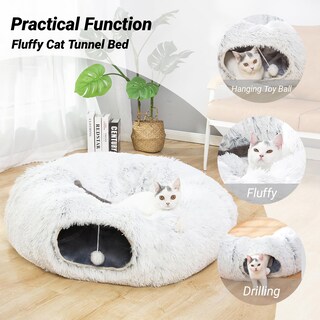 Foto 2 | Foto 2 | Cama Tipo Túnel Luckitty Para Gatos Y Perros Cálida Y Esponjosa De Felpa Con Cojín Lavable - Venta Internacional.