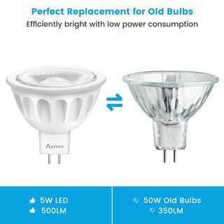 Foto 5 | Foto 5 | Bombilla Led Aovpex Mr16 De 5 W 500 Lm 5000 K Regulable 12 V Paquete De 6 - Venta Internacional.