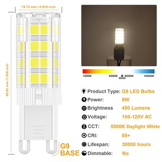 Foto 2 | Foto 2 | Bombilla Led Topleder G9 De 5 W 5000 K 450 Lm No Regulable 120 V - Venta Internacional.
