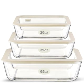 Foto 1 | Foto 1 | Juego De Recipientes Para Comida Urban Green Glass Con Tapa De Silicona  Paquete De 3 - Venta Internacional.
