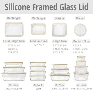 Foto 3 | Foto 3 | Juego De Recipientes Para Comida Urban Green Glass Con Tapa De Silicona  Paquete De 3 - Venta Internacional.