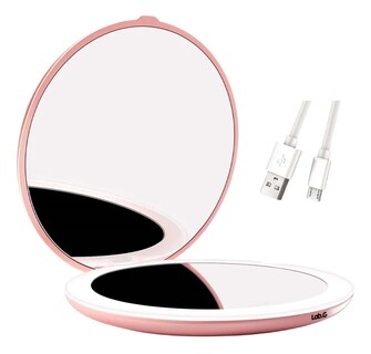 Foto 1 | Foto 1 | ''espejo Con Led Luz Recargable Para Maquillaje Portatil 1x2 Rosa ''