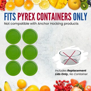 Foto 5 | Foto 5 | Tapas De Repuesto Para Recipientes Pyrex De Vidrio Para Almacenamiento De Alimentos De 4 Tazas - Venta Internacional.